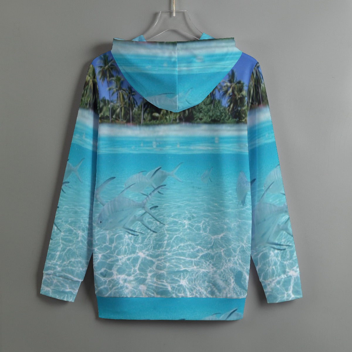 All-Over Print Women's Pullover Hoodie With Drawstring