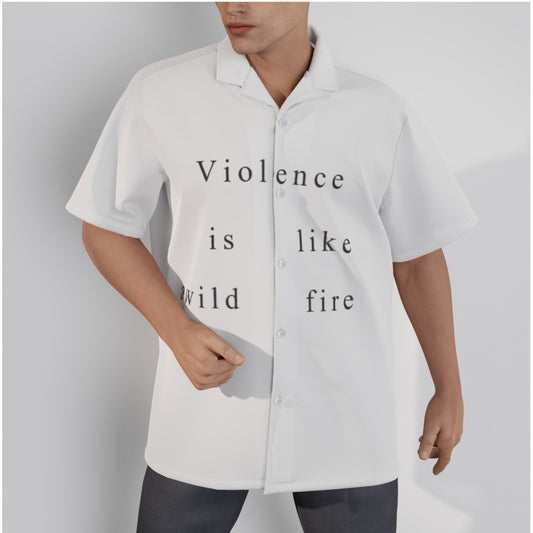All-Over Print Men's Hawaiian Shirt With Button Closure |115GSM Cotton poplin
