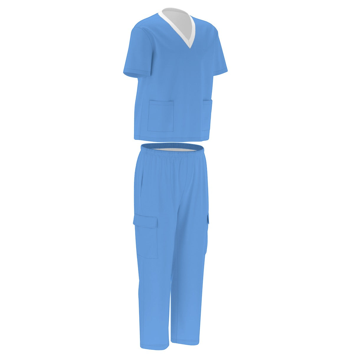 All-Over Print Unisex Scrub Set With Six Pockets