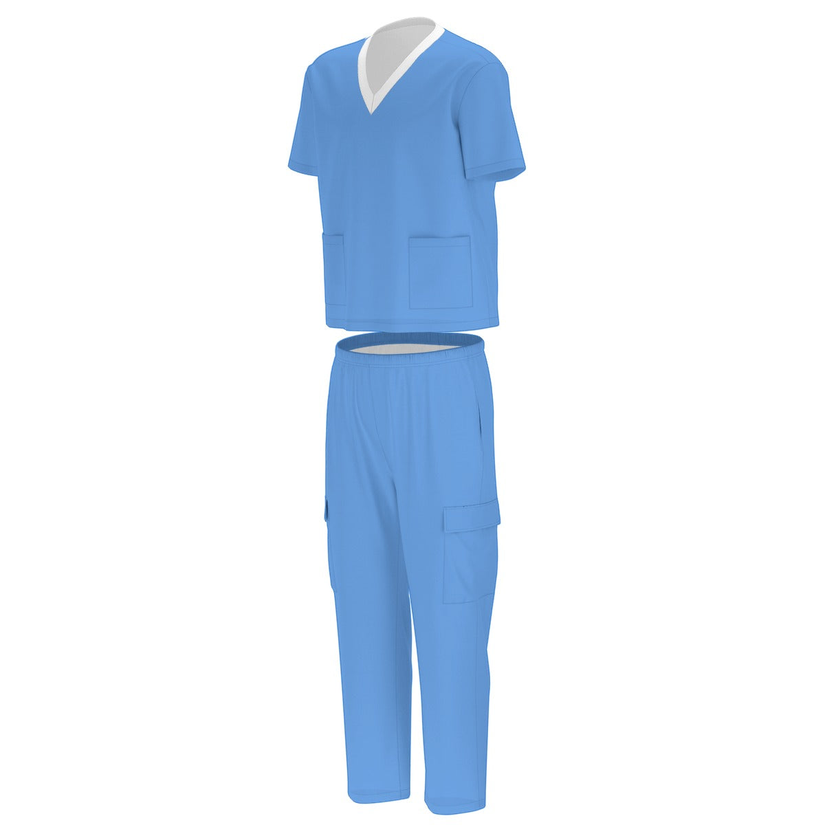 All-Over Print Unisex Scrub Set With Six Pockets