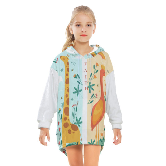 All-Over Print Kid's Flannel Fleece Blanket With Pocket