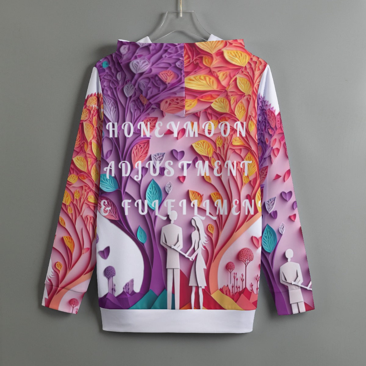 All-Over Print Women's Pullover Hoodie With Drawstring
