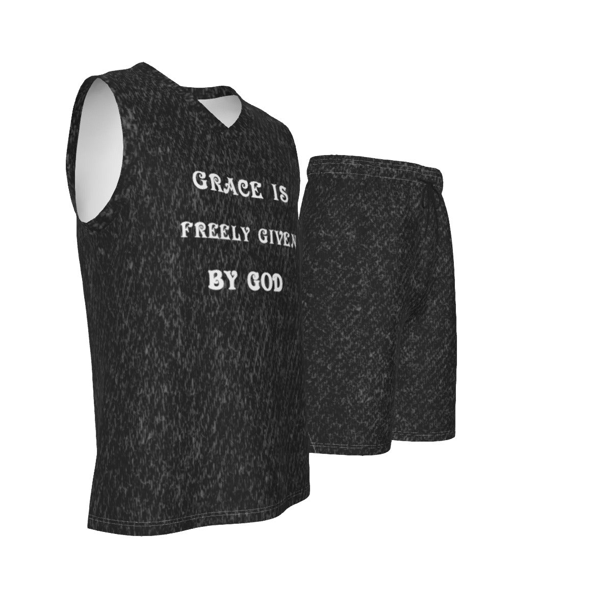 All-Over Print Men's V Neck Basketball Suit