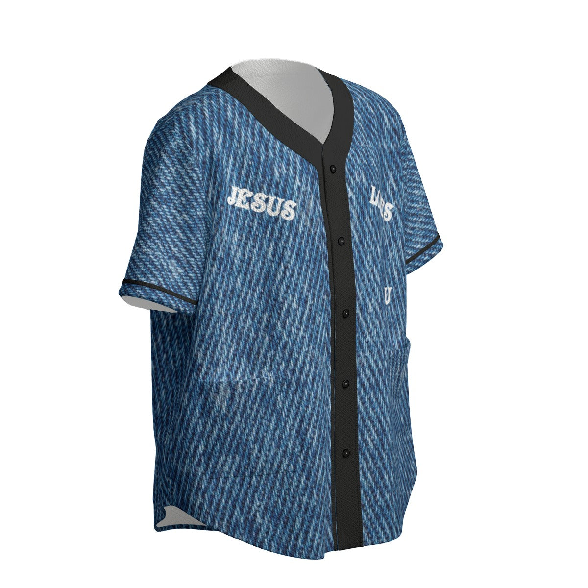 All-Over Print Men's Textured Baseball Jersey