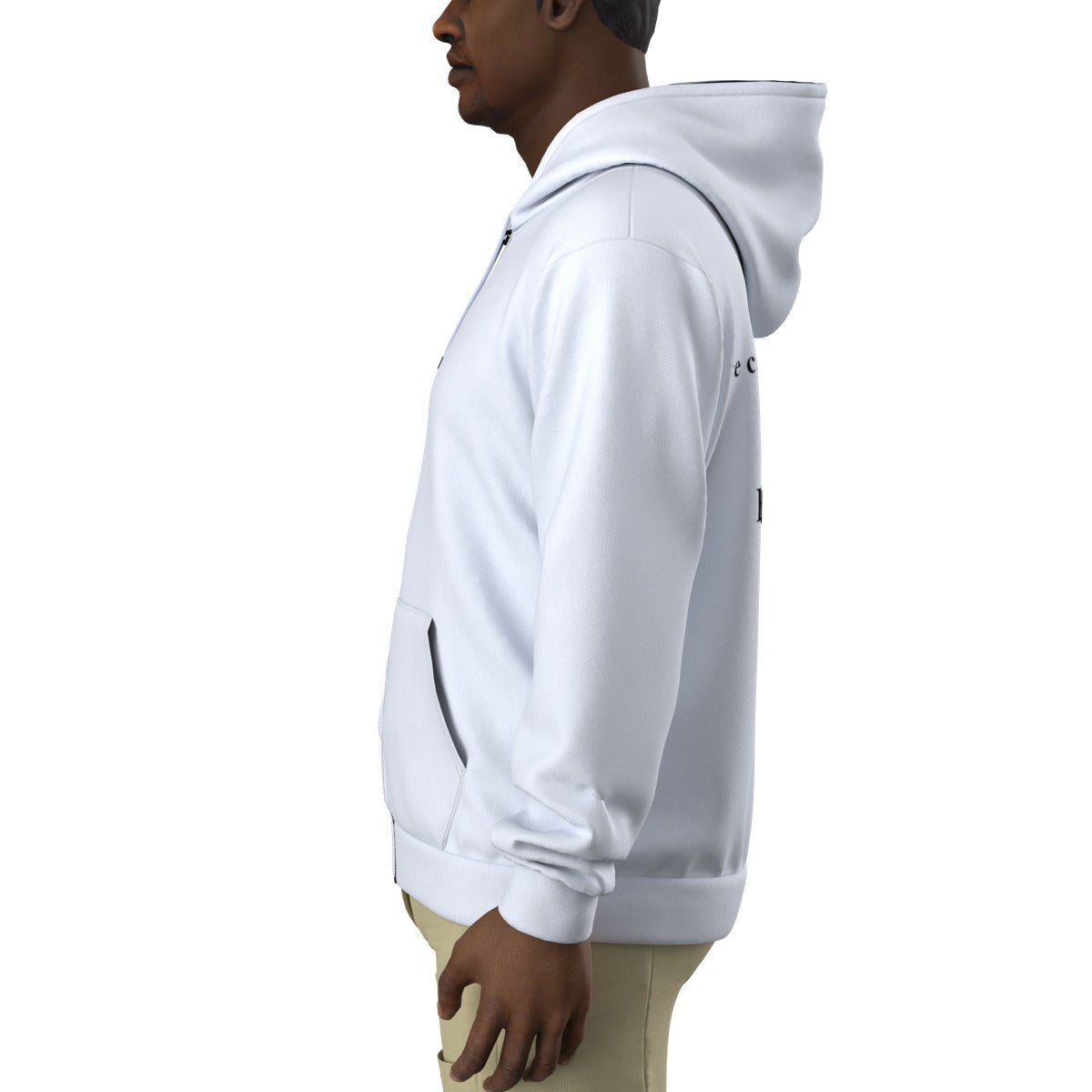 All-Over Print Zip Up Hoodie With Pocket