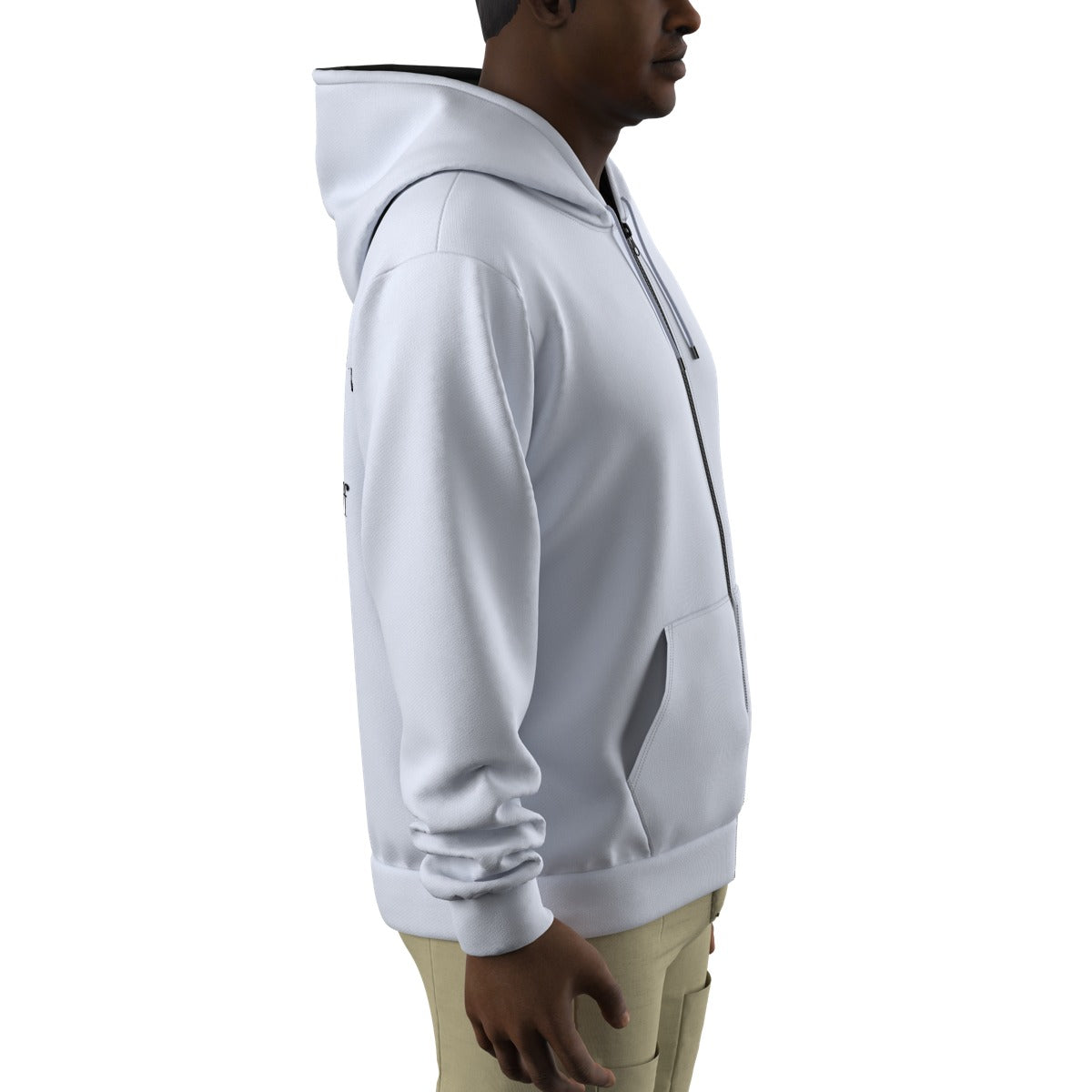 All-Over Print Zip Up Hoodie With Pocket