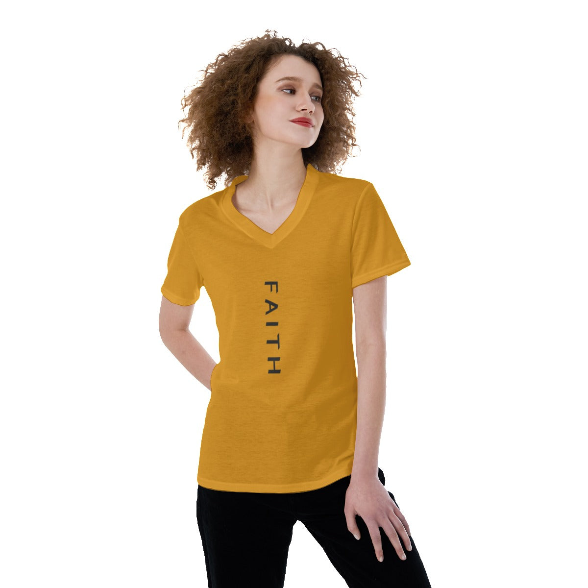 All-Over Print V-neck Women's T-shirt