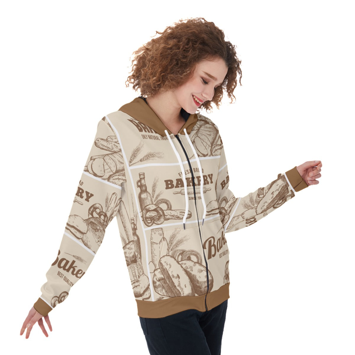 All-Over Print Women's Zip Up Hoodie