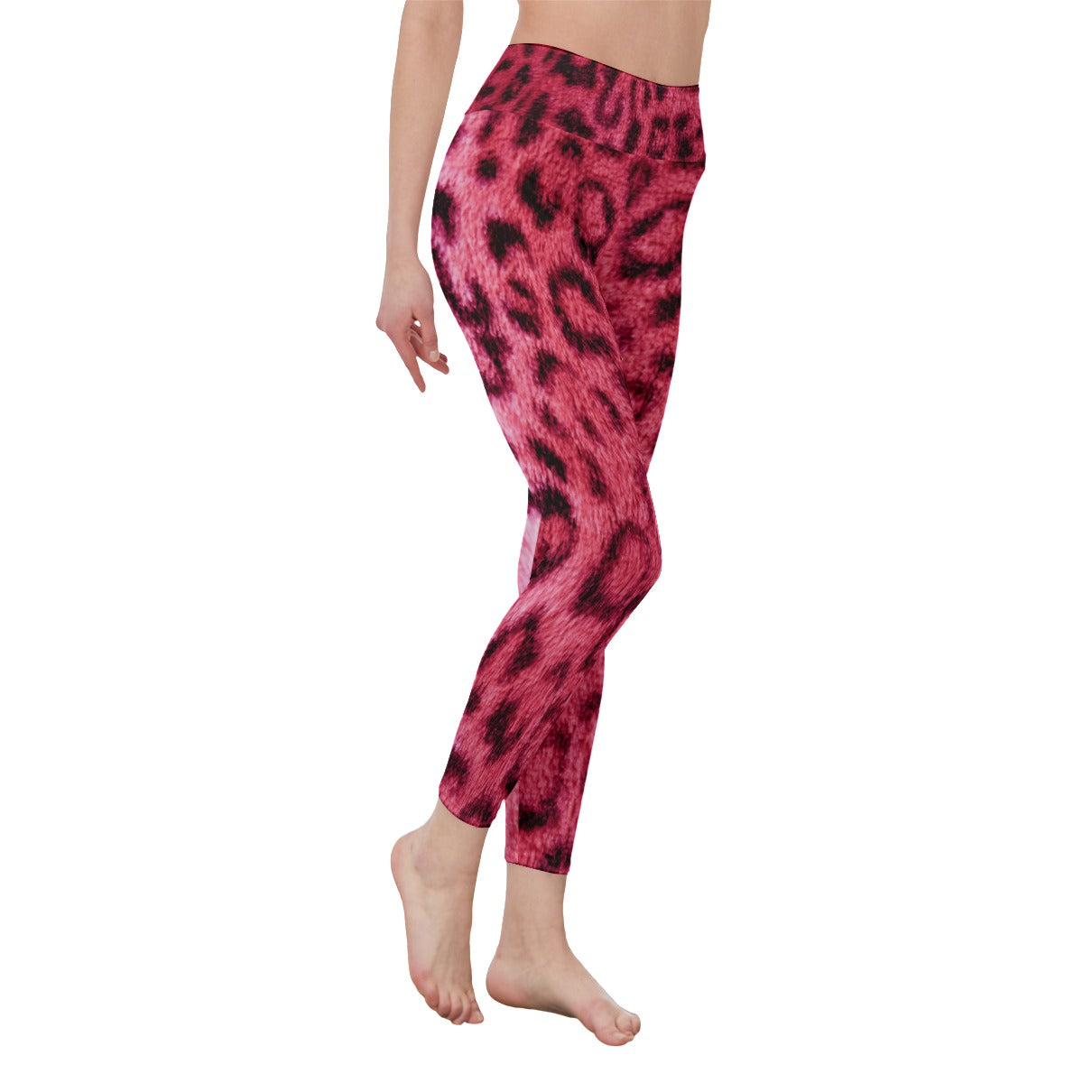 All-Over Print Women's High Waist Leggings | Side Stitch Closure