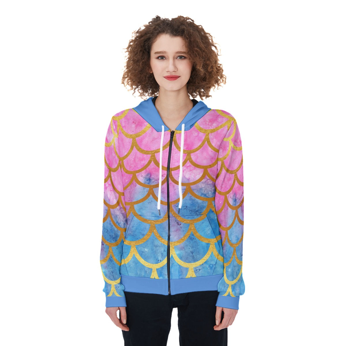 All-Over Print Women's Zip Up Hoodie