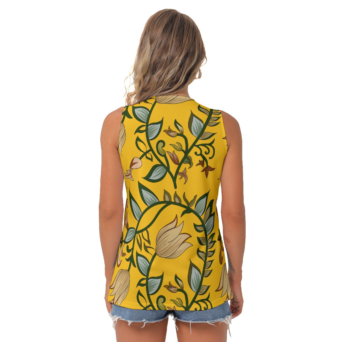 All-Over Print Women's Sleeveless V-Neck Top