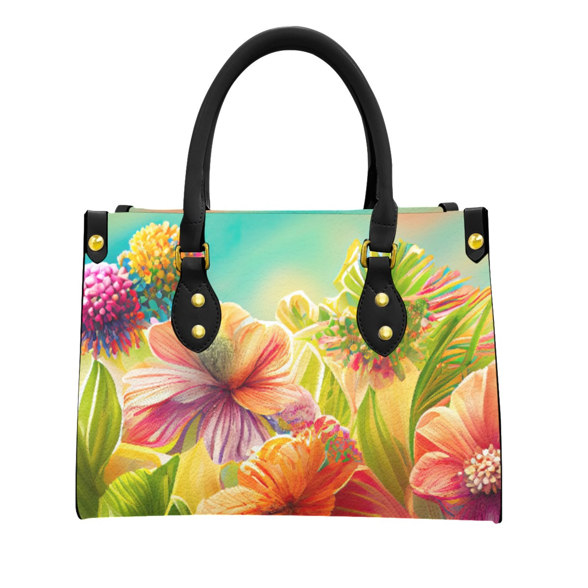 Women's Tote Bag With Black Handle