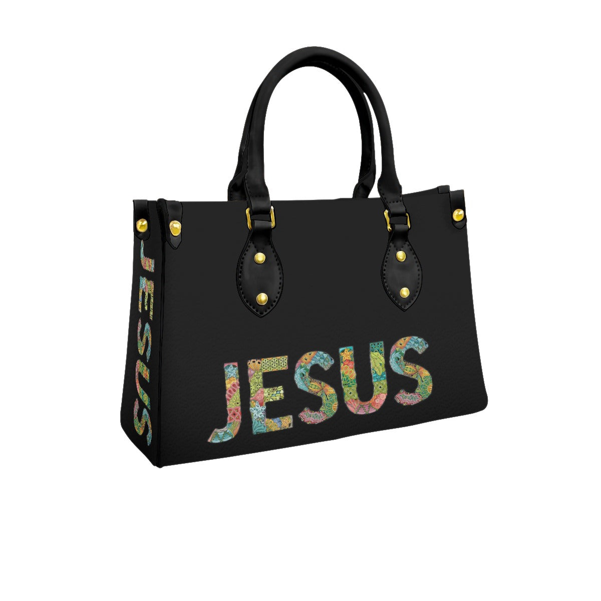 Women's Tote Bag With Black Handle