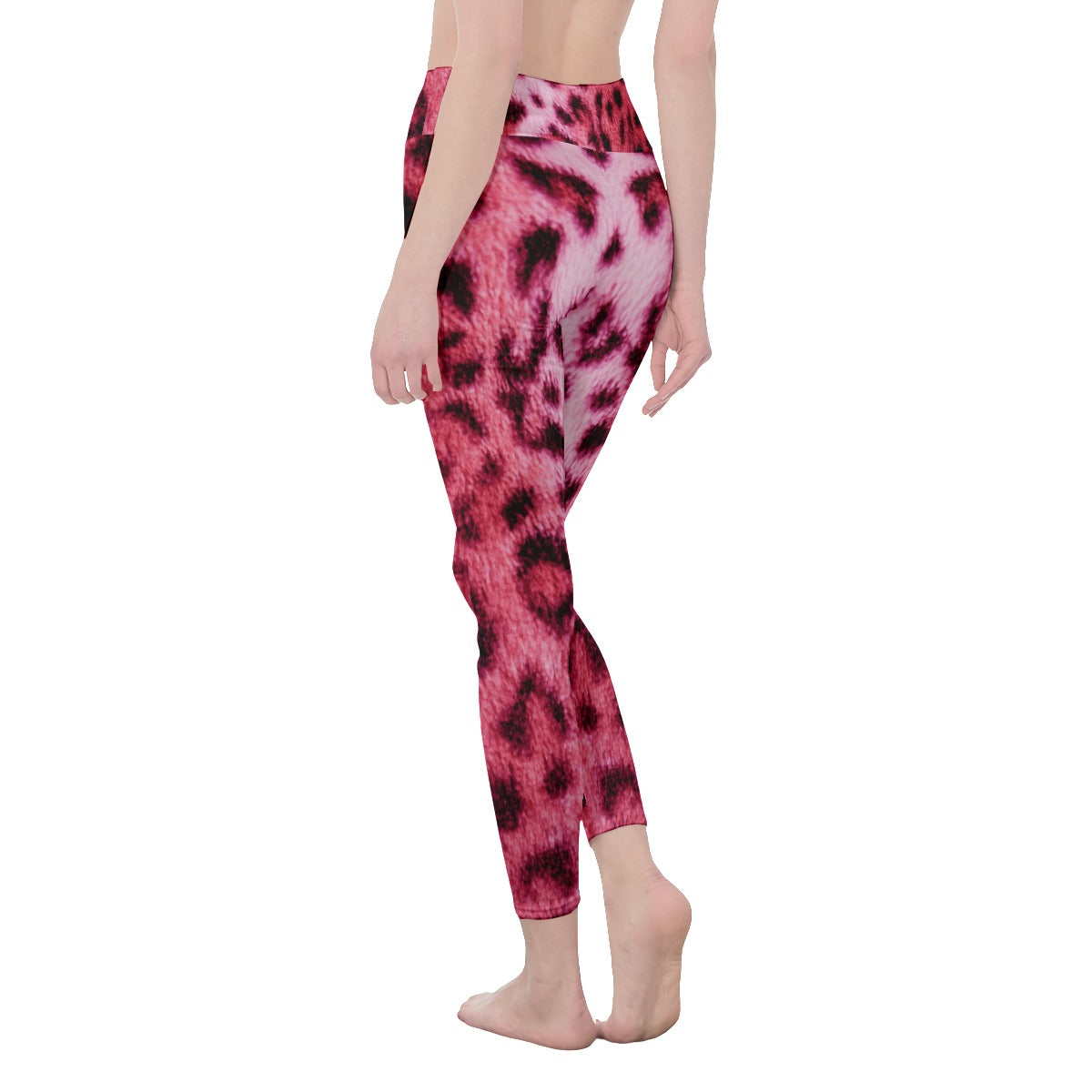 All-Over Print Women's High Waist Leggings | Side Stitch Closure