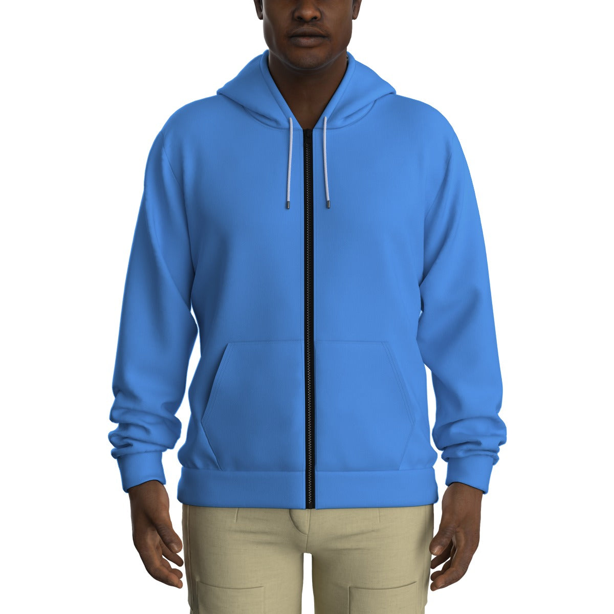 All-Over Print Zip Up Hoodie With Pocket