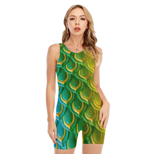 All-Over Print Women's Sleeveless One-piece Swimsuit