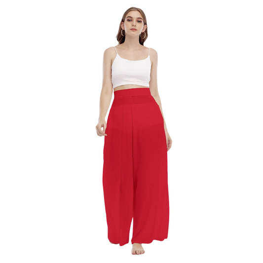 All-Over Print Women's High Waist Wide Leg Trousers