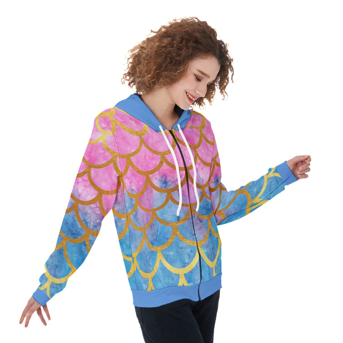 All-Over Print Women's Zip Up Hoodie