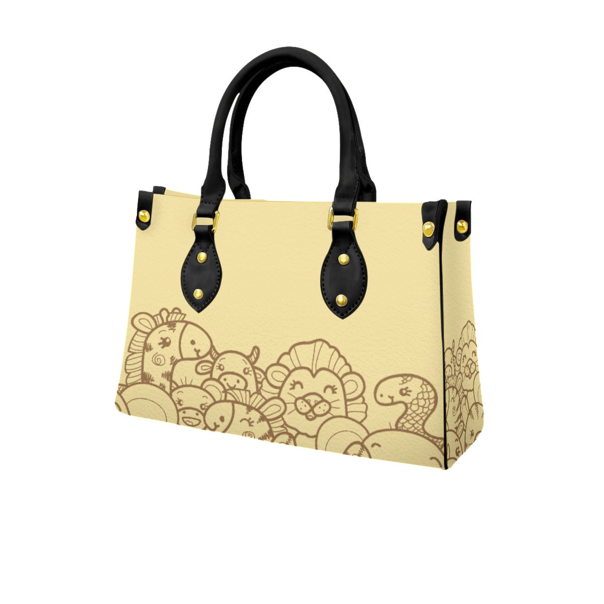 Women's Tote Bag With Black Handle