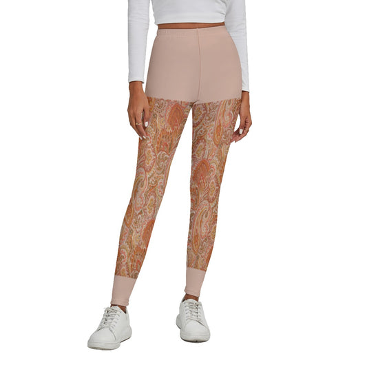 All-Over Print Women's Skinny Leggings With Plus Fleece