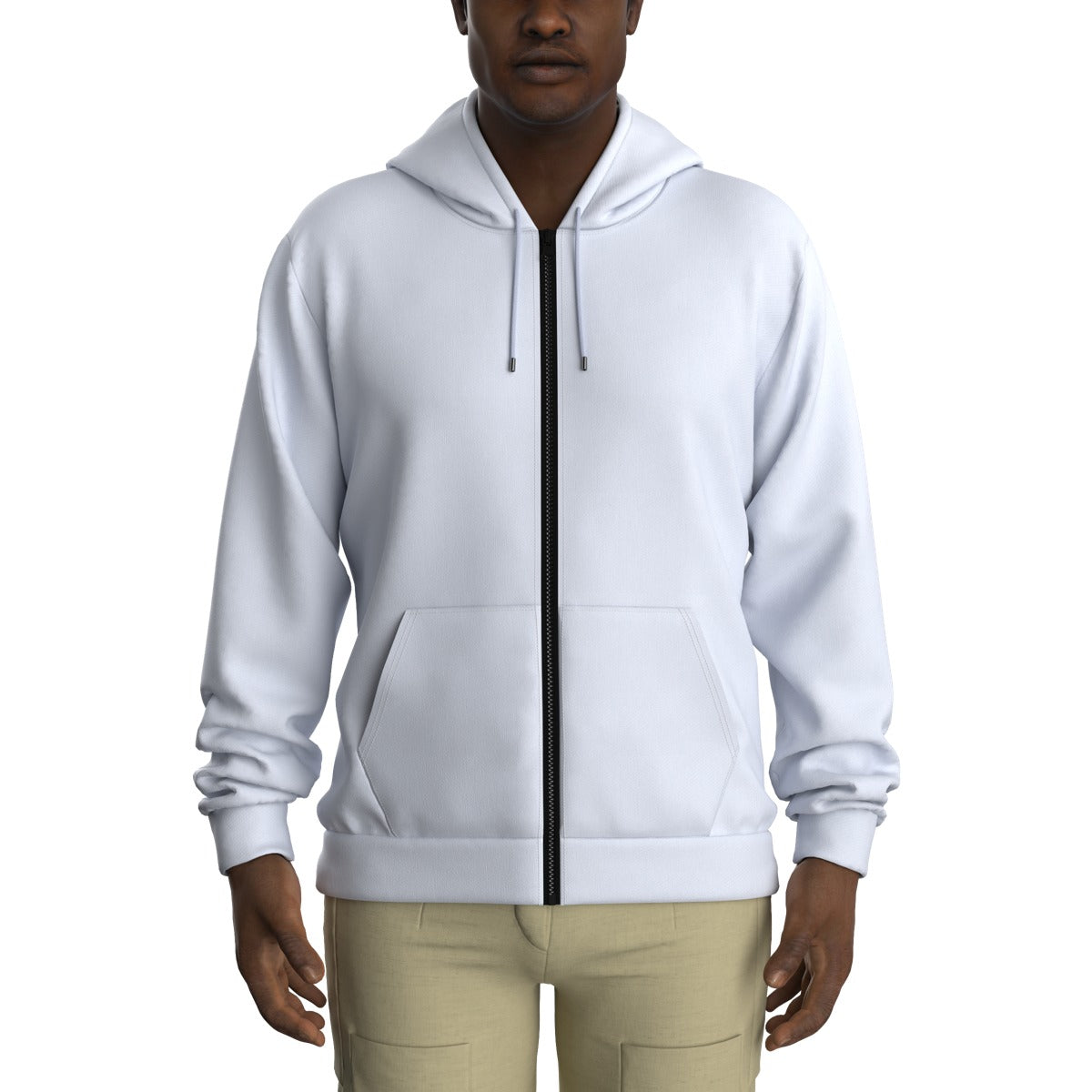 All-Over Print Zip Up Hoodie With Pocket