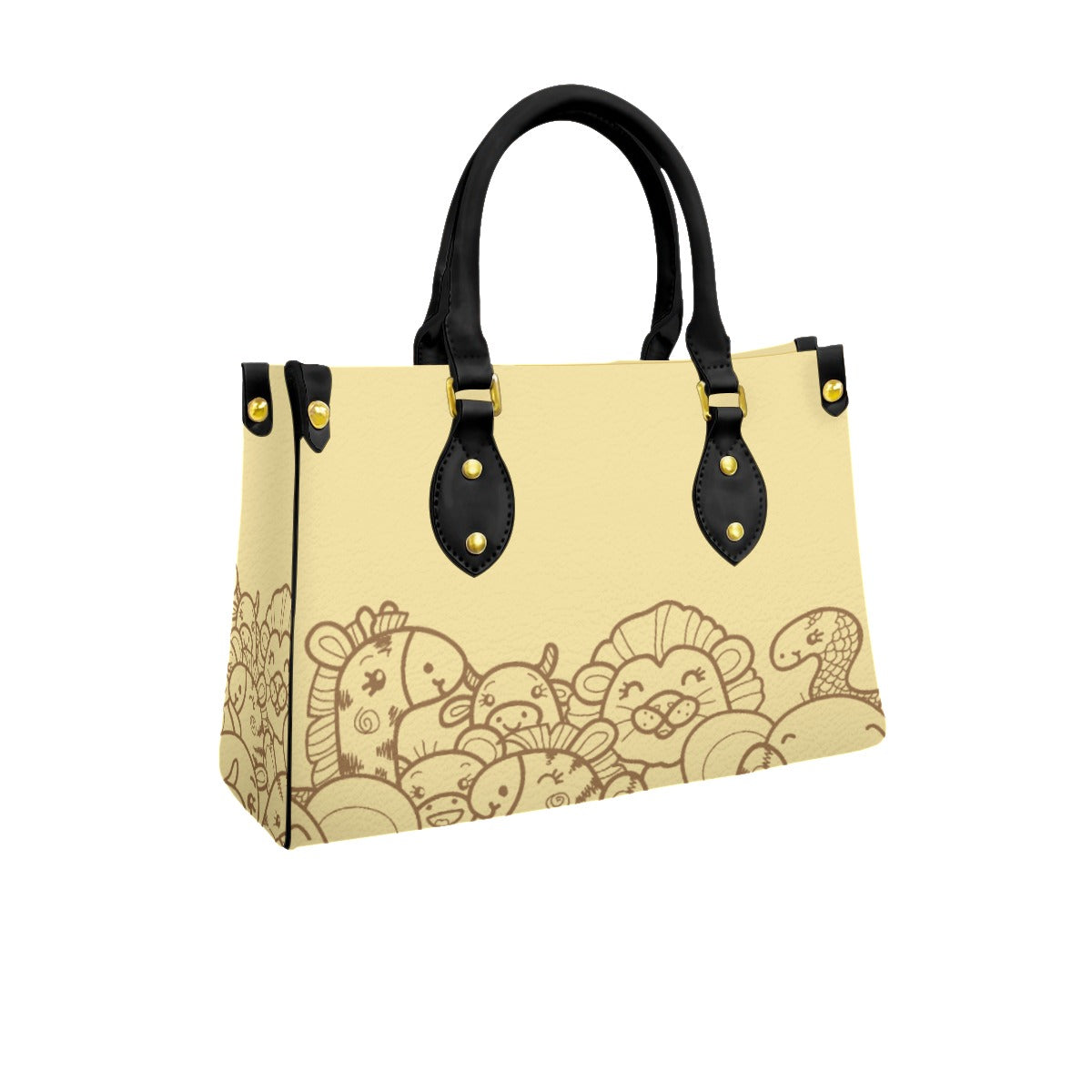 Women's Tote Bag With Black Handle