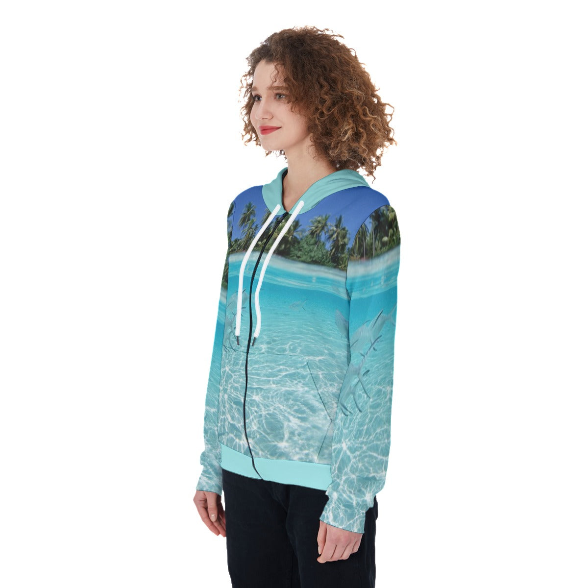 All-Over Print Women's Zip Up Hoodie