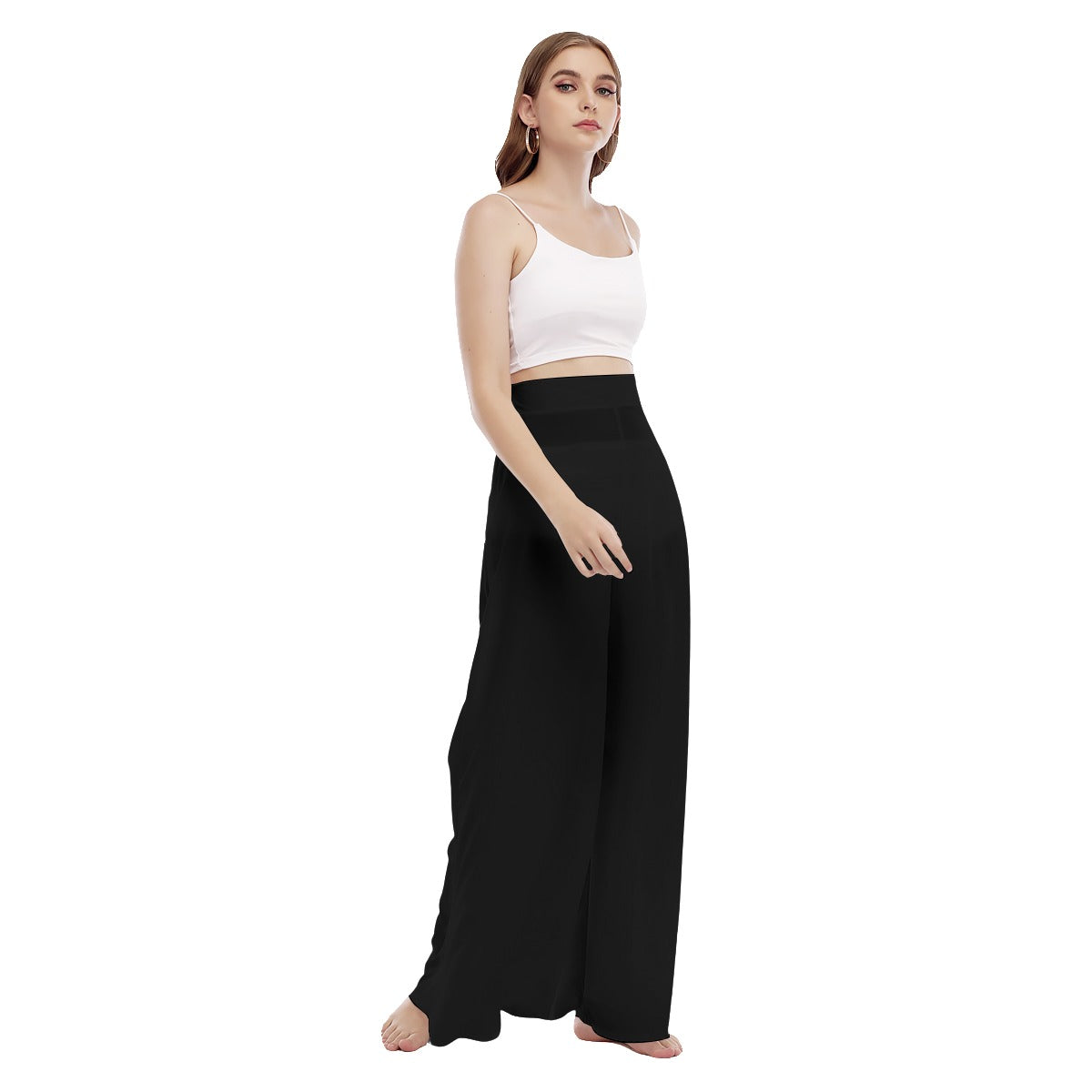 All-Over Print Women's High Waist Wide Leg Trousers