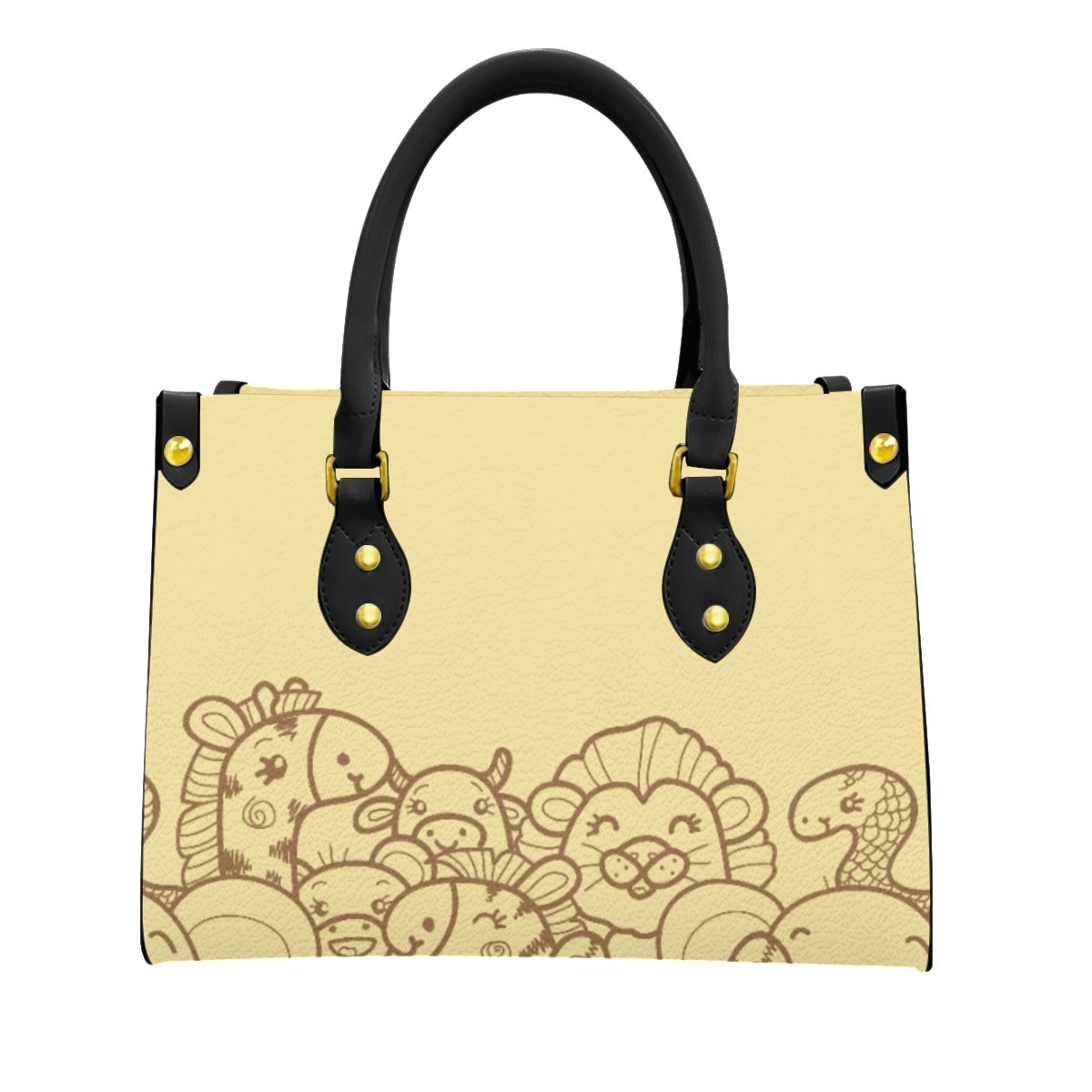 Women's Tote Bag With Black Handle