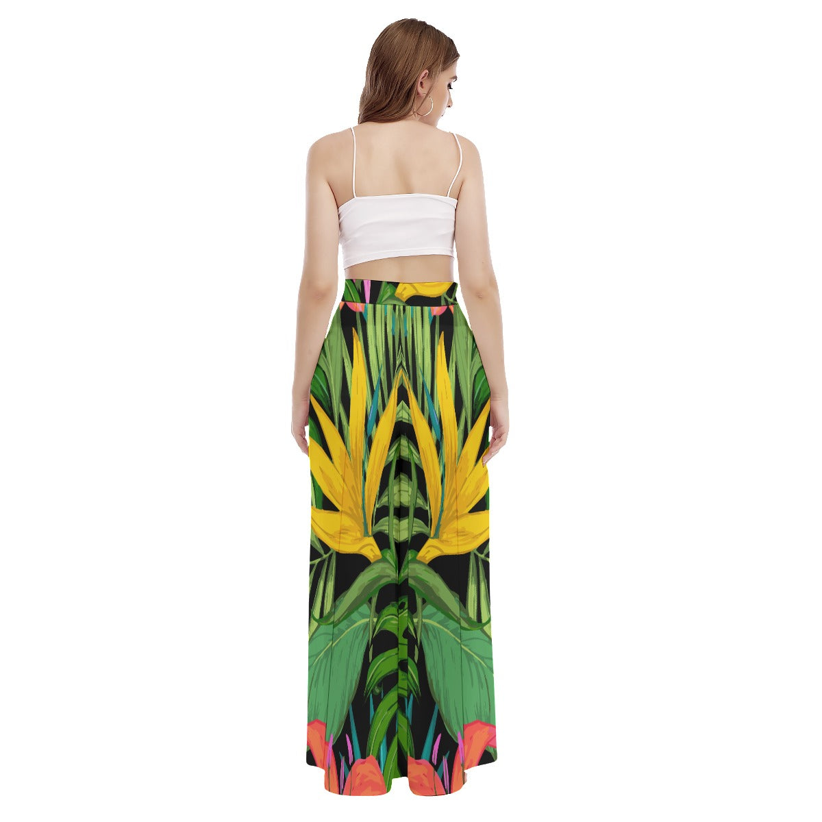 All-Over Print Women's High Waist Wide Leg Trousers