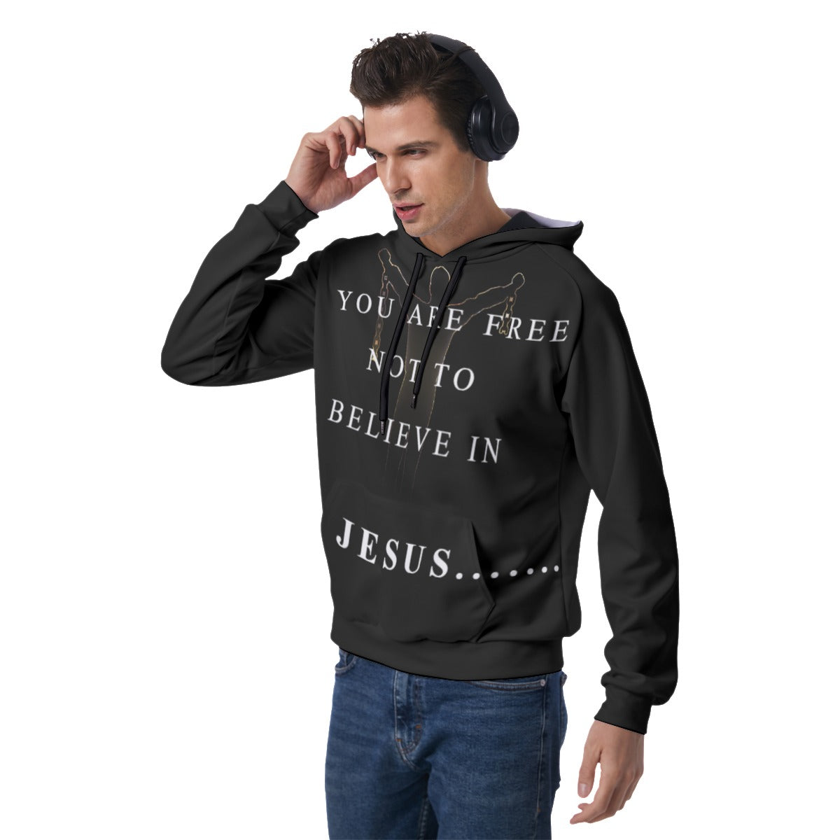 All-Over Print Men's Raglan Pullover Hoodie