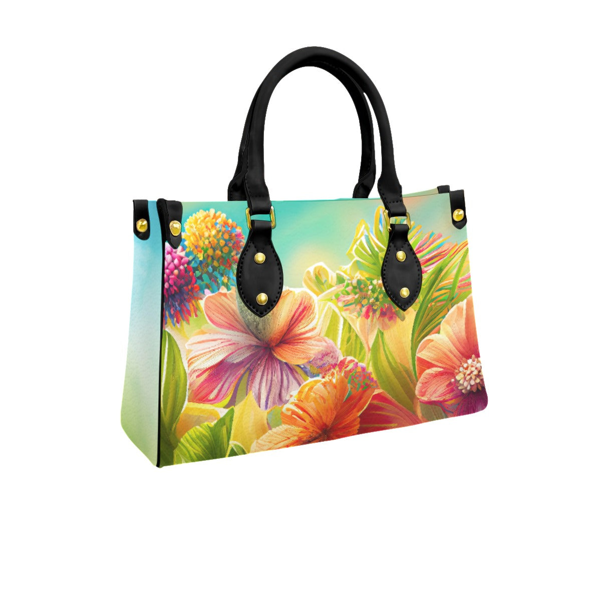 Women's Tote Bag With Black Handle