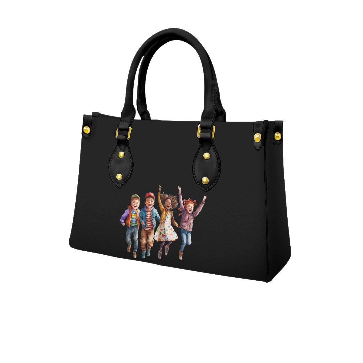 Women's Tote Bag With Black Handle