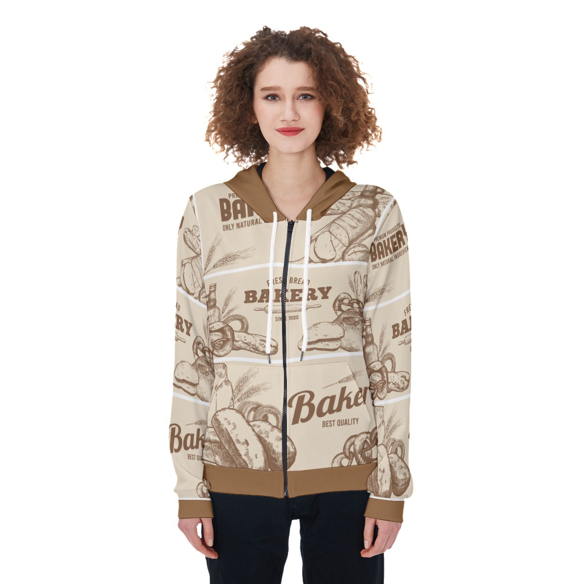 All-Over Print Women's Zip Up Hoodie