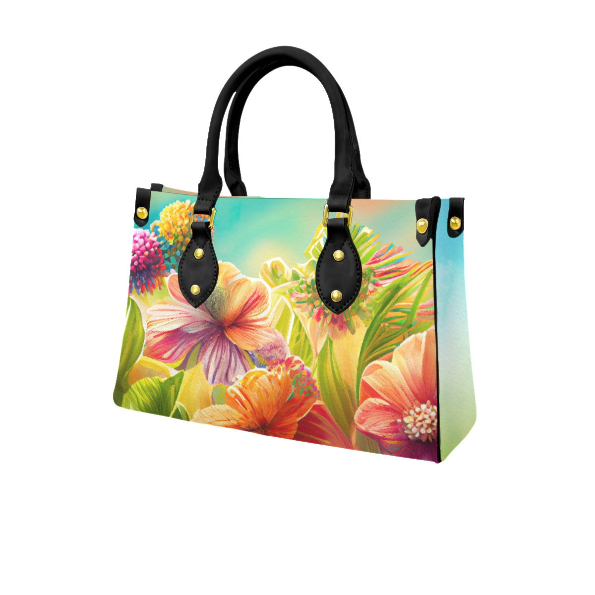 Women's Tote Bag With Black Handle