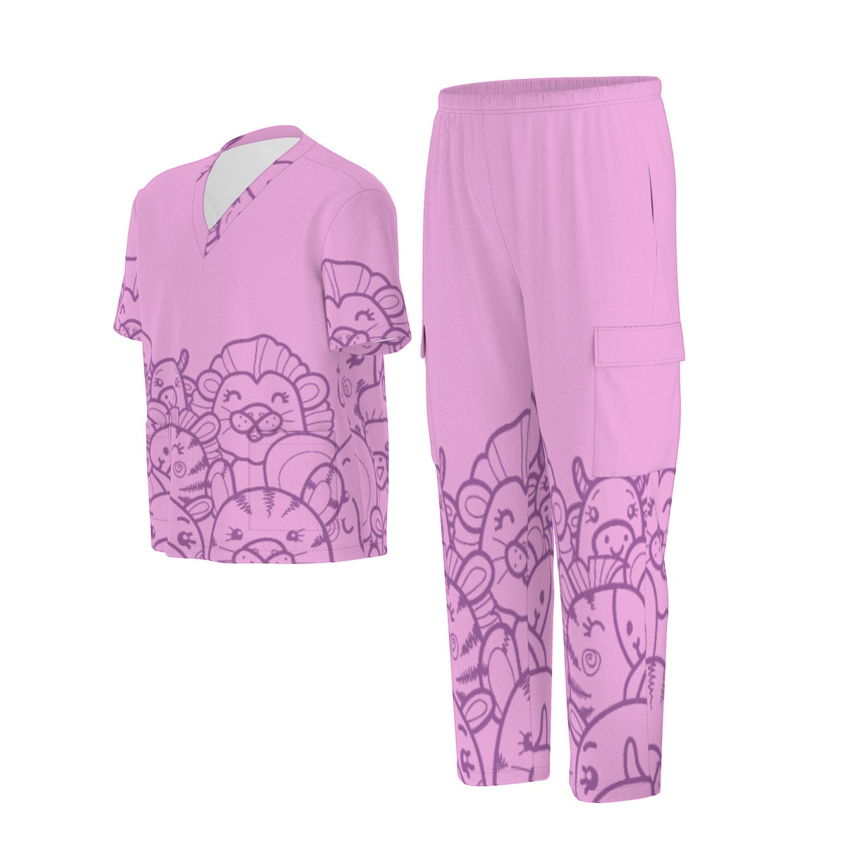 All-Over Print Unisex Scrub Set|Birdseye