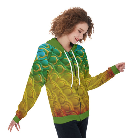 All-Over Print Women's Zip Up Hoodie