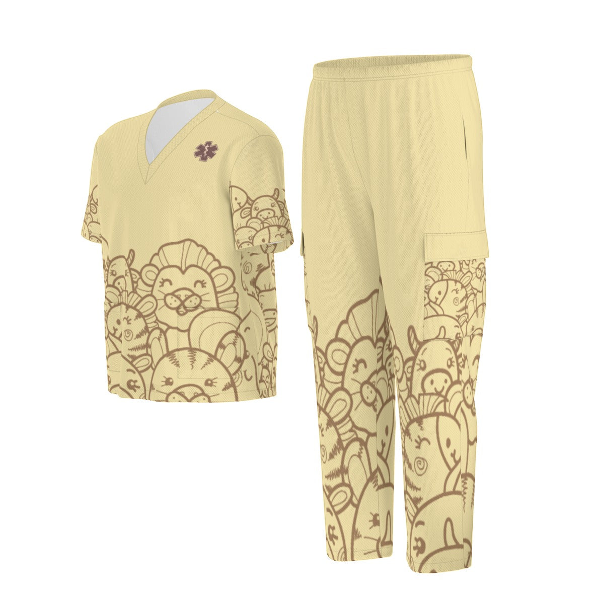 All-Over Print Unisex Scrub Set|Birdseye